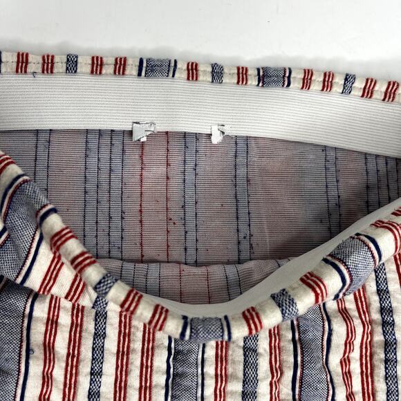 Unbranded Womens Striped Mini Skirt Size 30 Multicolor‎ Quilted Stretchy Pull On - Picture 3 of 3